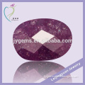 Special Purple Oval Shape Ice CZ Gemstone Jewelry Bead Wholesale